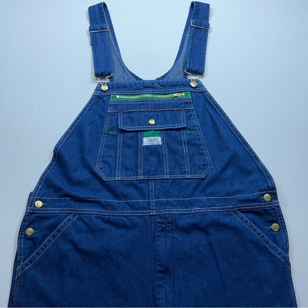 Liberty Bib Overalls Mens Size 42x30 Blue Denim Workwear Carpenter